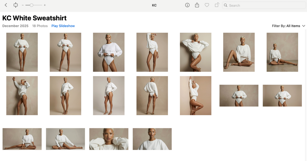 White Sweatshirt Model Image Pack