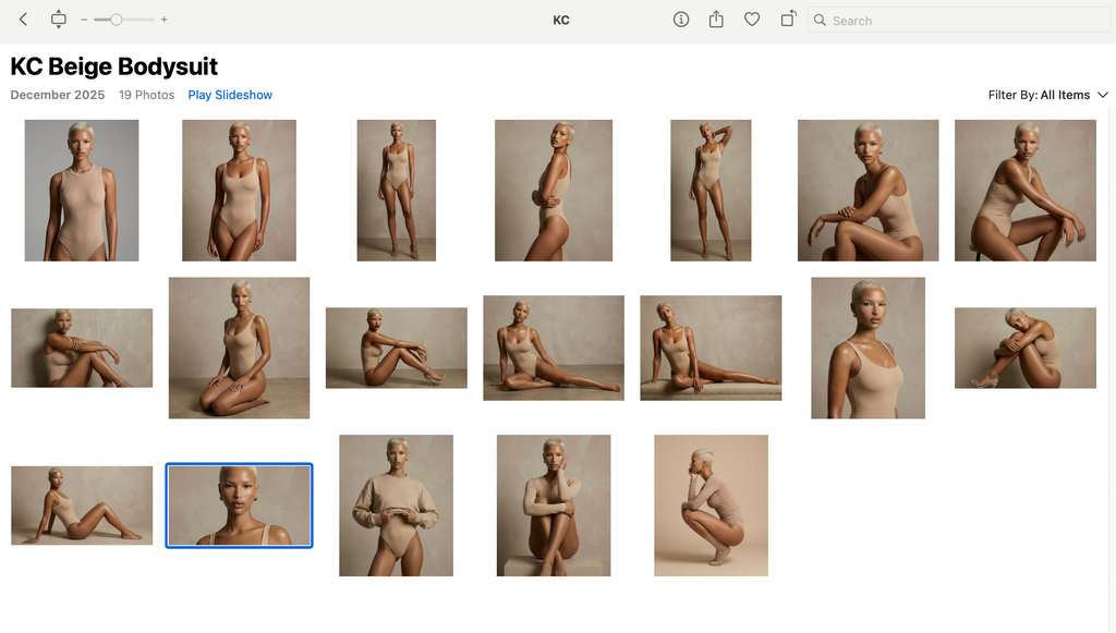 Beige Bodysuit Model Image Pack