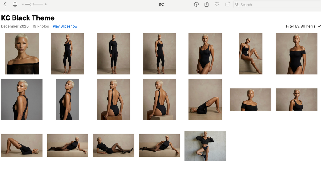 Black Bodysuit Model Image Pack