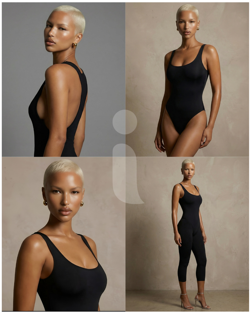 Black Bodysuit Model Image Pack