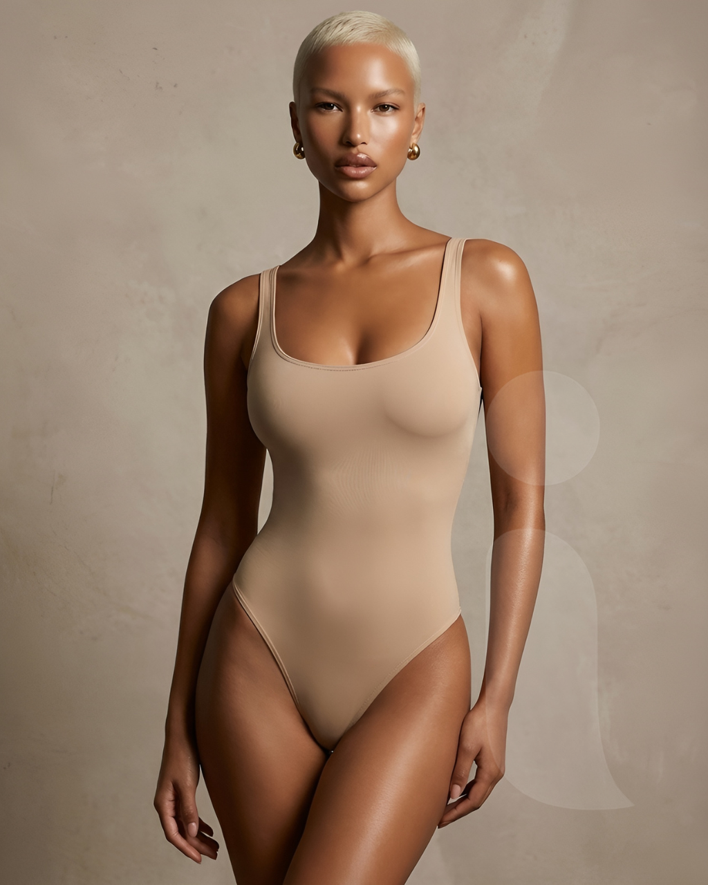 Beige Bodysuit Model Image Pack